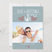 Kustanker voor foto-Holiday Greeting Feestdagenkaart (Voorkant)