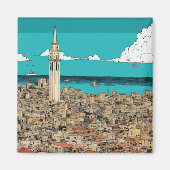 Kustantenne Tel Aviv stadsgezicht, Israël magneet (Voorkant)