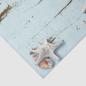 Kustaqua blauw strand hout zeesterren schelp tissuepapier (Detail)