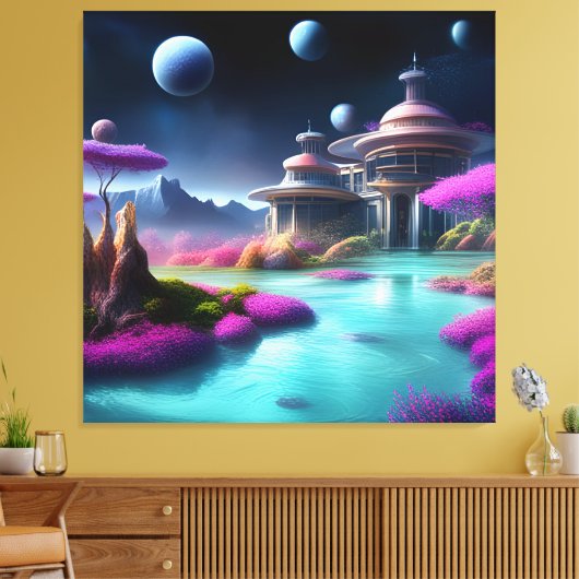 Kustarchitectuur Canvas Afdruk (Insitu (Woonkamer))