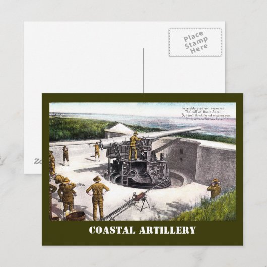 Kustartillerie Briefkaart (Voorkant / Achterkant)