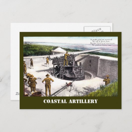 Kustartillerie Briefkaart (Voorkant / Achterkant)