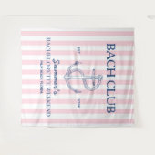 Kustbachelorette retro moderne ankerbachclub wandkleed (Voorkant (horizontaal))