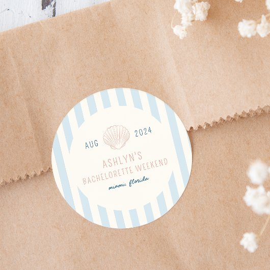 Kustbachelorette Ronde Sticker