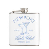 Kustbachelorette Weekend Meisjes Club Heupfles (Voorkant)