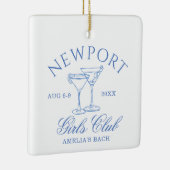 Kustbachelorette Weekend Meisjes Club Keramisch Ornament (Rechts)