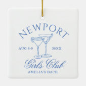 Kustbachelorette Weekend Meisjes Club Keramisch Ornament (Achterkant)