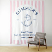 Kustbachelorette Weekend modern nautisch Wandkleed (In situ)