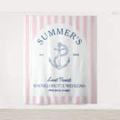 Kustbachelorette Weekend modern nautisch Wandkleed (Voorkant)