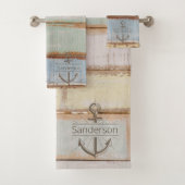 Kustbad Nautical Weathered Summer Beach Wood Bad Handdoek (Insitu)