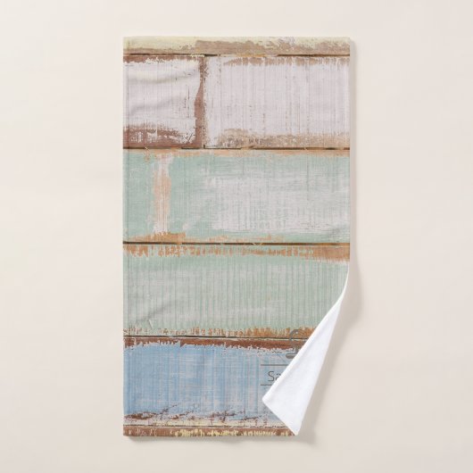Kustbad Nautical Weathered Summer Beach Wood Bad Handdoek (Handdoek)