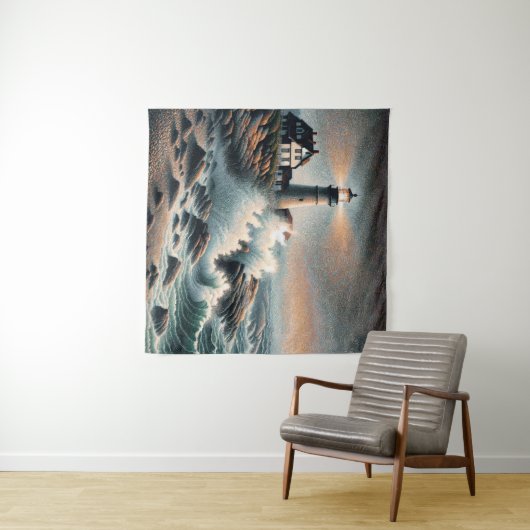 Kustbaken bij Twilight Wandkleed (In Situ (horizontaal))