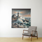 Kustbaken bij Twilight Wandkleed (In situ)