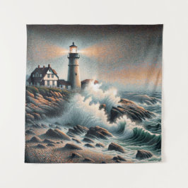 Kustbaken bij Twilight Wandkleed