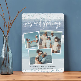 Kustband | Holiday Photo Collage Card Feestdagenkaart