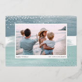 Kustband | Kerstfoto Folie Feestdagenkaart (Voorkant)