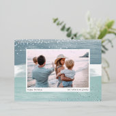 Kustband | Kerstfoto Folie Feestdagenkaart (Staand Voorkant)