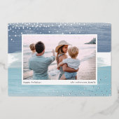 Kustband | Kerstfoto Folie Feestdagenkaart (Voorkant)