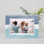 Kustband | Kerstfoto Folie Feestdagenkaart (Staand Voorkant)