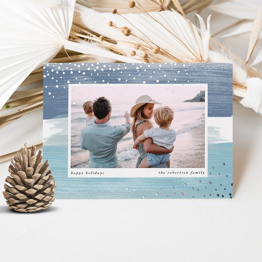 Kustband | Kerstfoto Folie Feestdagenkaart