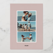 Kustband | Kerstmis met verticale foto Folie Feestdagenkaart (Achterkant)