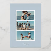 Kustband | Kerstmis met verticale foto Folie Feestdagenkaart (Achterkant)