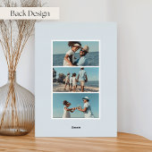 Kustband | Kerstmis met verticale foto Folie Feestdagenkaart