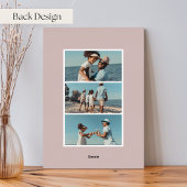 Kustband | Kerstmis met verticale foto Folie Feestdagenkaart