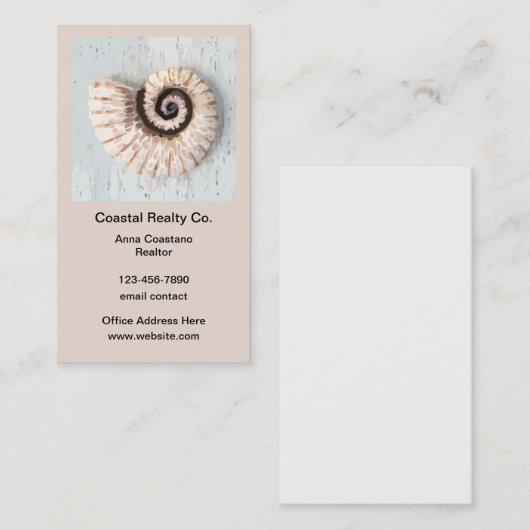 Kustbeach Visitekaartjes Verticaal (Voorkant / Achterkant)