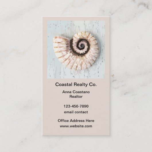 Kustbeach Visitekaartjes Verticaal (Voorkant)