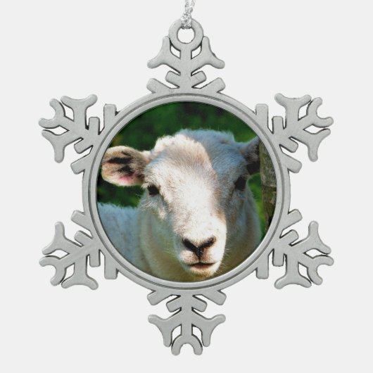 KUSTBEELDING TIN SNEEUWVLOK ORNAMENT (Voorkant)