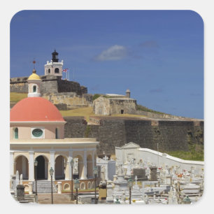 Kustbegraafplaats van Puerto Rico Vierkante Sticker