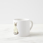 KUSTBEIGE EN BROWN CAT MET BLAUWE OGEN ESPRESSO KOP (Voorkant rechts)
