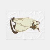 KUSTBEIGE EN BROWN CAT MET BLAUWE OGEN FLEECE DEKEN (Voorkant (Horizontaal))