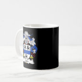 Kustbekleding van de gezinscrest van de wapenfamil koffiemok (Voorkant links)