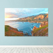 Kustberglandschap bij canvas afdruk (Insitu (Houten vloer))