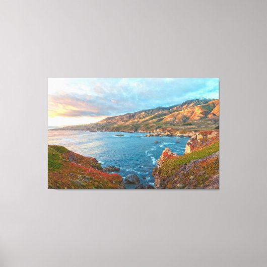 Kustberglandschap bij canvas afdruk (Voorkant)
