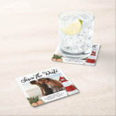 Kustbestemming Weddenschap Foto opslaan Datum Kartonnen Onderzetters (Insitu)