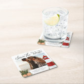 Kustbestemming Weddenschap Foto opslaan Datum Kartonnen Onderzetters (Insitu)