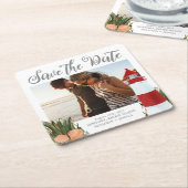 Kustbestemming Weddenschap Foto opslaan Datum Kartonnen Onderzetters (Schuin)