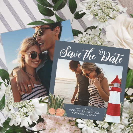 Kustbestemming Weduwfoto Blauw Save The Date