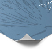 Kustblauw Bachelorette Reisplan Poster (Hoek)