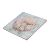 Kustblauw en perzikkleurig Zee Tegeltje (Zijkant)