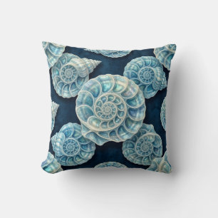 Kustblauw en witte opaal schelpen kussen