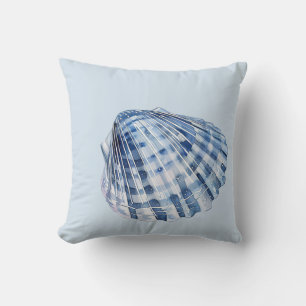 Kustblauw en witte schelpen kussen