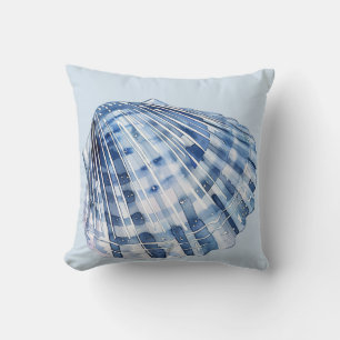 Kustblauw en witte schelpen kussen