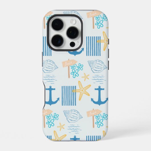 Kustblauw iPhone Hoesje (Achterkant)