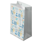 Kustblauw Klein Cadeauzakje (Voorkant Gekanteld)