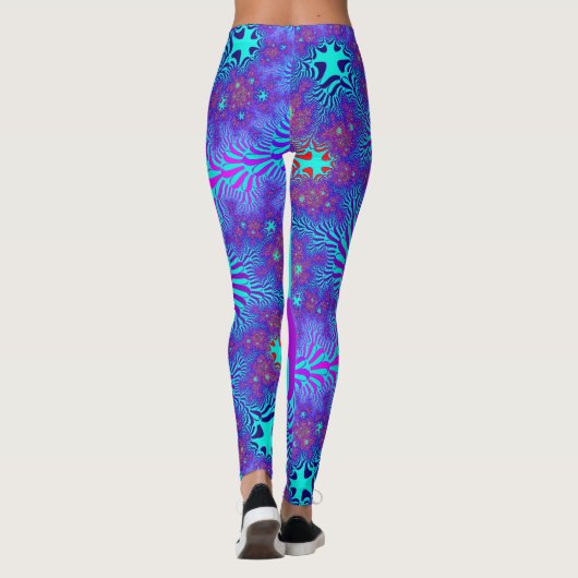 Kustblauw kruis leggings (Achterkant)