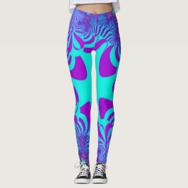 Kustblauw kruis leggings